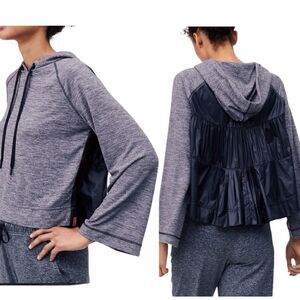 Lou & Grey- Women’s Grey Form Anytime Mix Up Hoodie Oversized, Size Large